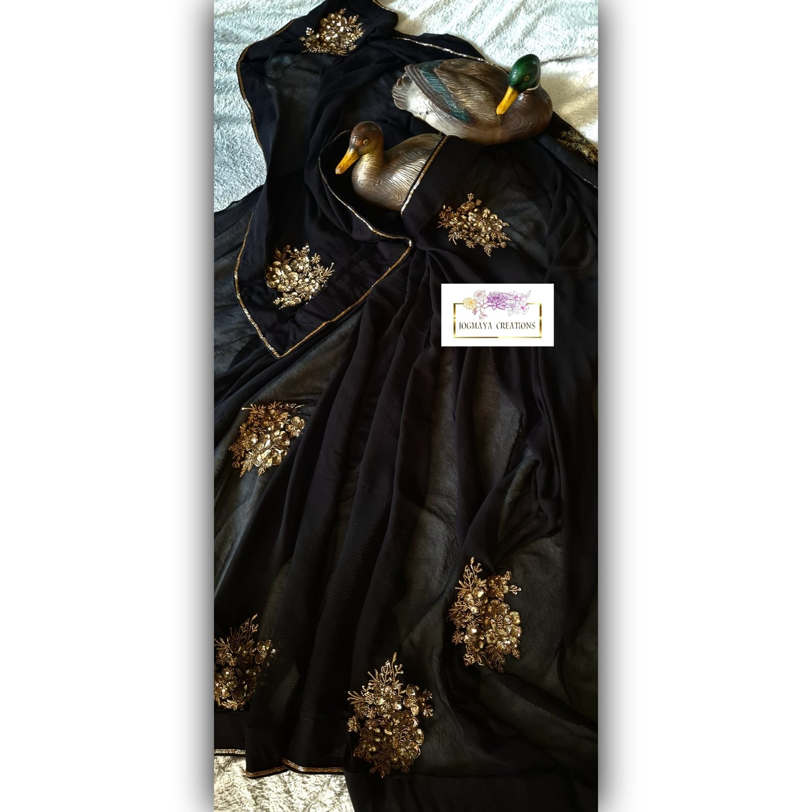 Pushpanjali Saree (Black)